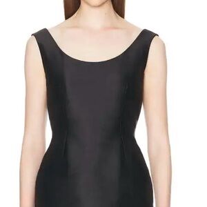 The Row Black Sleeveless Scoop Neck Top